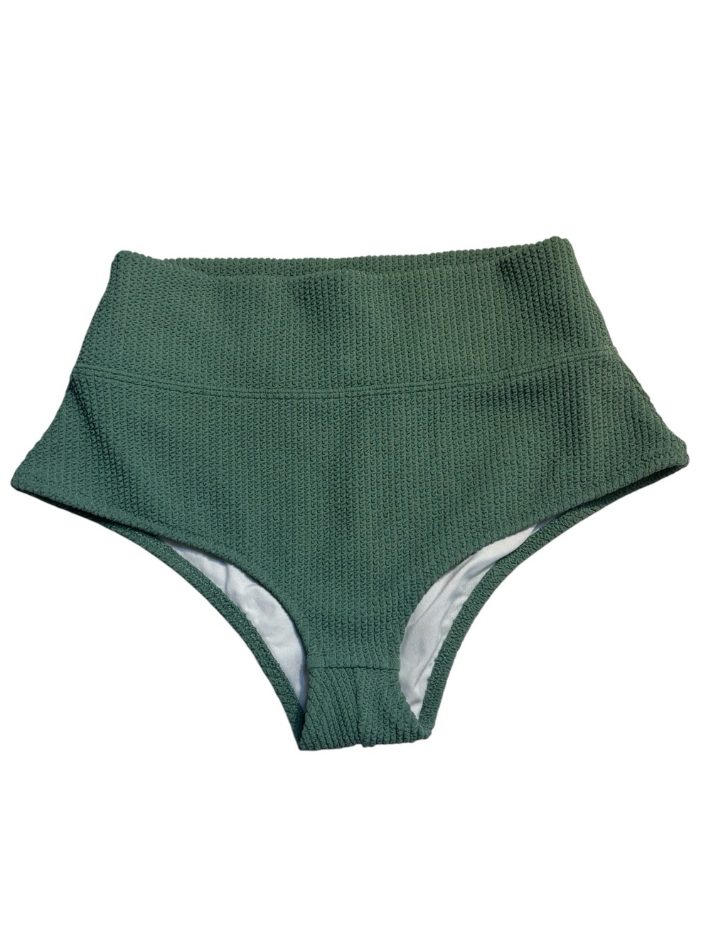 New PINK Victorias Secret Bikini Bottom Small Green Crinkle Textur Cheeky Shorty